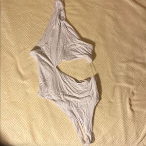 White Cut-Out BodySuit